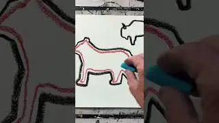Рисование пастелью Sennelier для печати на гелевых пластинах.