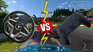 Steering Wheel vs Gamepad ? Gran Turismo 7 - Thrustmaster vs PS5 Dualsense