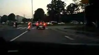 Driving in Lodz, Poland
