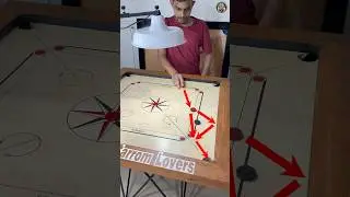 Cross Double Touch Shot ￼ #carrom #boardgames #carromchallenge #northeastcarromlovers