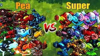 PVZ 1 Fusion 3.4 Challenge!! Team Pea VS Team Super Pea VS 300 Zombie Random - Who Will Win?