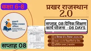 Prakhar Rajasthan 2.0 ka Register kese banae l प्रखर राजस्थान 2.0 का रजिस्टर कैसे बनाए l सप्ताह 08