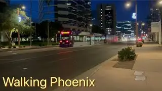 Walking North Central Avenue in Phoenix Arizona USA