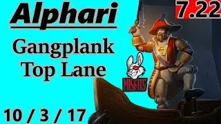 MSF Alphari as Gangplank Top Lane - S7 Patch 7.22 - EUW Challenger - Full Gameplay