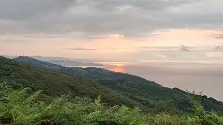 nature atmosphere,sea atmosphere, sunset and sound of car traffic