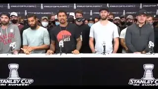 NHL players, including VGK hold press conference amid postponed games