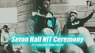 Seton Hall Celebrates NIT Championship Trophy 🏆 Shaheen Holloway Speech