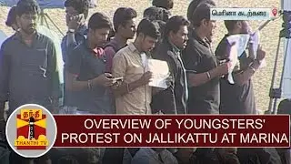 Overview of Youngsters' protest on Jallikattu at Marina  | Thanthi TV