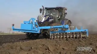 PLOUGHING - NEW HOLLAND T7.225 Blue Power & LEMKEN EurOpal 7 + Frontal Land Packer