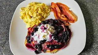 Blueberry Pancakes | Blueberry Syrup | Blueberry Pancakes Recipe | Pancakes Recipe