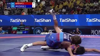 Quarter Final &bull; GR 45Kg &bull; Zharas SOVETOV (KAZ) vs. Yurik MKHITARYAN (ARM)