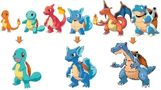 Charmander and Squirtle Fusion and Evolution POKEFUSION