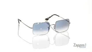 Ray-Ban 54 mm RB1969 Rectangle Metal Sunglasses SKU: 9437935