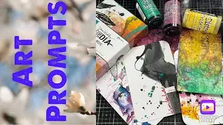 Dina Wakley Art Cards: Crafty Cross Over E1: Distress Spray Stains and Stampers Anonymous Stamps