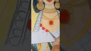 How to draw a women's face with beautiful mecup.. #womendrawing#shorts#ytshorts#shortsviral#artist