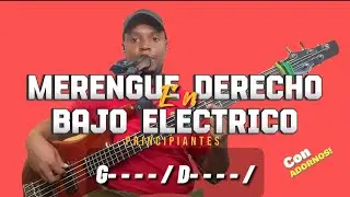 Cómo tocar MERENGUE DERECHO en BAJO.🎸 | Rápido & Fácil.