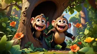 Six Silly Monkeys Swing and Slide | Fun Counting Song for Kids | Nursery Rhymes and Baby Songs