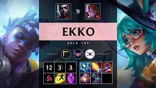 Ekko Top vs Aurora: Triple Kill, Dominating - KR Master Patch 25.S1.1