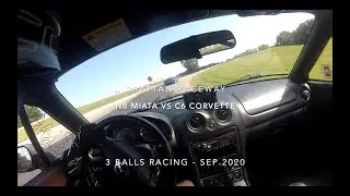 Miata vs Corvette - Grattan Raceway