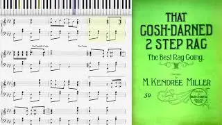 That Gosh Darned 2 Step Rag by Kendree Miller (1913, Ragtime piano)