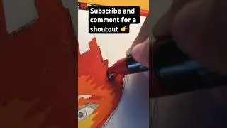 ✨Drawing Ember Lumen 🔥 from Elemental with Posca Markers✨ #shorts #art