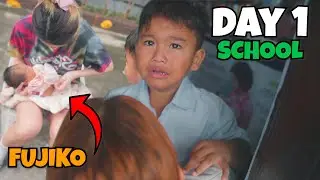 MEETING BABY  FUJIKO | UMIYAK SA FIRST DAY OF SCHOOL