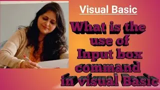 Use of the  Input box Command in Visual Basic