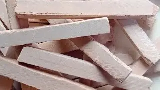 Thick red slate pencils wet cleaning video || smooth cleaning || Eatdry 