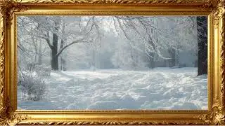 Peaceful Winter Garden &ndash; 4K Snow Ambience for Home Decor | 4K Frame TV Art