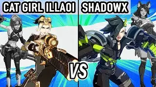 2XKO ▰ Cat Girl Illaoi (Caitlyn / Jinx) vs ShadowX (Vi / Ahri) ▰ High Level Gameplay