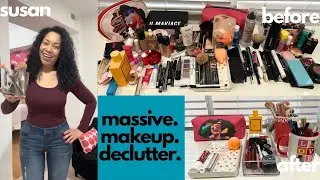 MASSIVE MAKEUP PURGE + DECLUTTER & ORGANIZATION + ALL MAKEUP EXPIRATION DATES + FULL REVIEWS & RECS