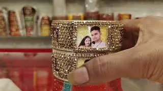 Customized Photo Bangle: Bridal Chura with Name | Famous Lahthi Bhagalpur #bhagalpur #bangles #yt 