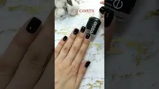 BLACK MATTE NAILS WITH GLOSSY TIPS | Perfect Nails at Home #shorts