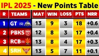 IPL Points Table 2025 - After Srh Vs Rcb 65Th Match || IPL 2025 Points Table