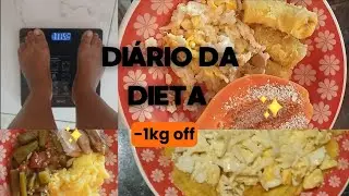 DIÁRIO DA DIETA, MAIS JEJUM DE 16H, -1KG