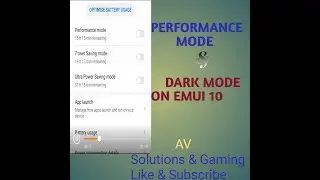 Performance & Dark Mode On EMUI 10 Huawei Phones