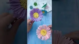 Easy way to make paper flower #flowers  #viral  #trending #art
