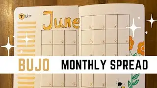 Monthly spread 🍯Honey and bees 🐝Bullet Journaling with Ive