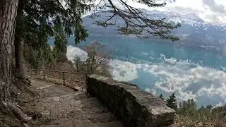 Scenic, hike, uplifting, Interlaken- Swiss. St. Beatus- Caves to Lake Thunersee