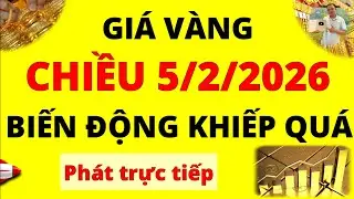 Trực tiếp giá vàng Chiều hôm nay ngày 5/2/2026 - Giá Bạc, giá vàng 9999, Sjc và Doji biến động mạnh