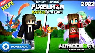 BEST PIXELMON MOD IN MINECRAFT PE | PIXELMON MOD FOR MINECRAFT PE | REAL BATTLE FEATURE | 2022!