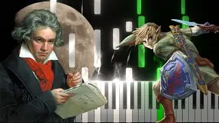 Moonlight Sonata and The Legend of Zelda Twilight Princess Mashup Piano Tutorial