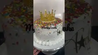 Beautiful birthday cake. #food #myyoutuberecipe #cakeshorts #marissascake #whipcreamcake #sprinkles