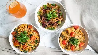 HIGH PROTEIN VEGAN PASTA to nourish your body | 3 quick & easy recipes