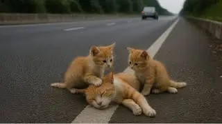 Kind Doctor Rescues Unconscious Mama Cat and Her Kittens from Highway &ndash; A Heartwarming Rescue Story