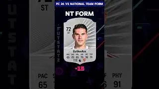 FC 26 Rating  Vs National Team Form #fifa #fc26