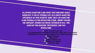 Marketing cloud personalization Web Campaign (❁&acute;◡`❁)