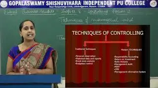 BUSINESS STUDIES | ll PUC | CH 08 | CONTROLLING - PROCESS OF CONTROL & TECHNIQUES | S02