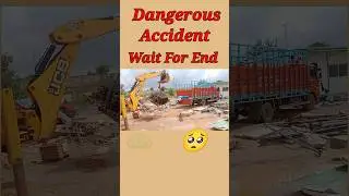 Big Accident unloading time #safetyfirst #accident #jcb #shorts #viral