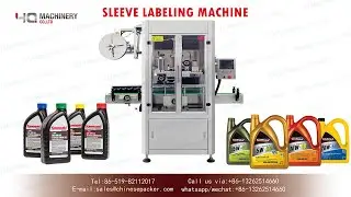 Automatic sleever for 1 gallon motor oil|YQ machinery shrink band applicator Pakistan